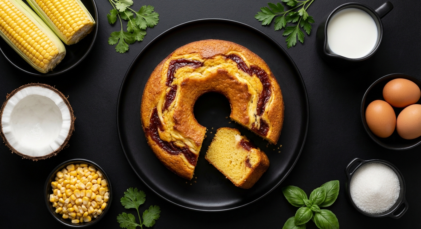 Bolo de Milho com Goiabada Cream Cheese