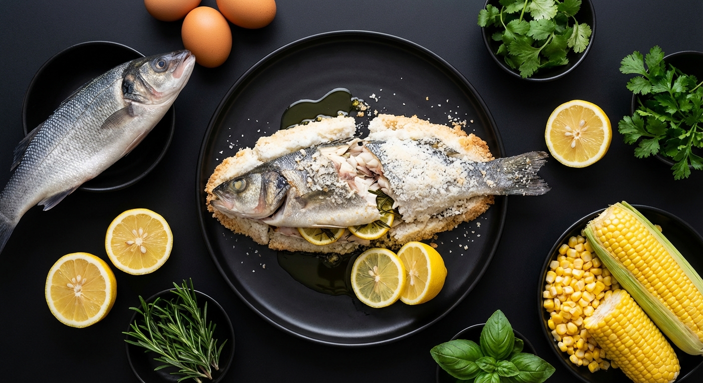 Peixe na Crosta de Sal Grosso