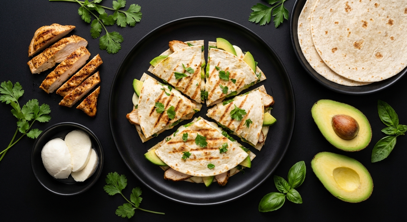 Quesadilla de Frango e Avocado